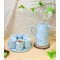 Bộ bình nước sứ Bát Tràng men xanh vân đá vẽ hoa mận trắng (đĩa chung)