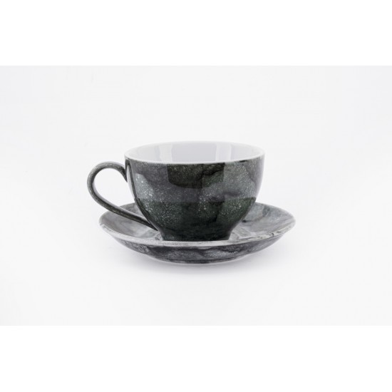 Bộ ly tách cafe capuchino các màu vân đá LT03