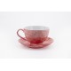 Bộ ly tách cafe capuchino các màu vân đá LT03
