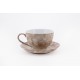 Bộ ly tách cafe capuchino các màu vân đá LT03