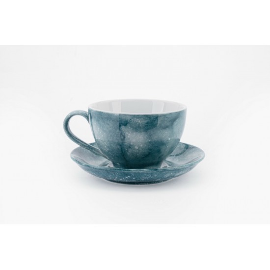 Bộ ly tách cafe capuchino các màu vân đá LT03