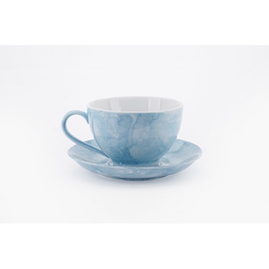 Bộ ly tách cafe capuchino các màu vân đá LT03