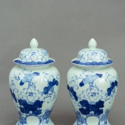 Chóe đựng rượu Bát Tràng men lam vẽ Sen Cá CE05 Chóe đựng rượu Bát Tràng men lam vẽ Sen Cá CE05