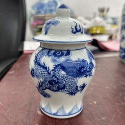 Chóe thờ men lam giả cổ hình rồng CHT02 Chóe thờ men lam giả cổ hình rồng CHT02