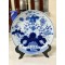 Đĩa trang trí phong thủy men lam Sen Trường Thọ D10A phi 28cm