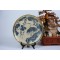 Đĩa gốm sứ men rạn bọc đồng Bát Tràng Tùng Hạc D30A