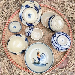 Bộ đồ ăn gốm sứ Nam Bộ xưa DA08