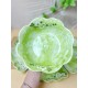 Bộ bát đĩa hoa mặt trời vẽ hoa mận trắng vân đá xanh lá DA11
