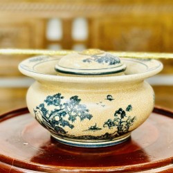 Điếu bát Bát Tràng men rạn sơn thủy DB01D Điếu bát Bát Tràng men rạn sơn thủy DB01D