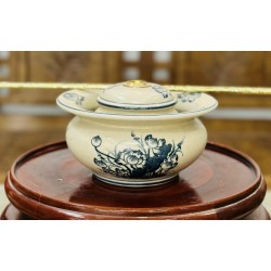 Điếu bát Bát Tràng men rạn vẽ sen DB33C Điếu bát Bát Tràng men rạn vẽ sen DB33C