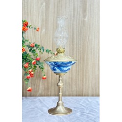 Đèn Dầu Men Lam Chim Phượng DD06C