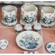 Bộ đồ thờ 3 bát hương men rạn vẽ sen Bát Tràng DT38A