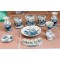 Bộ đồ thờ 3 bát hương men rạn vẽ sen Bát Tràng DT38B