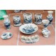 Bộ đồ thờ 3 bát hương men rạn vẽ sen Bát Tràng DT38B