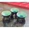 Đèn xông tinh dầu mặt tròn lá trúc gốm Bát Tràng DX13