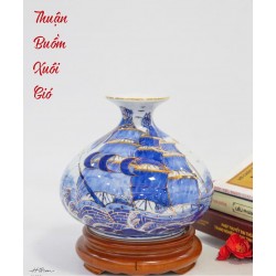 Giỏ tiền tích lộc vẽ vàng Thuận Buồm Xuôi Gió GT04