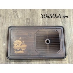 Khay trà đựng ấm trà họa tiết hoa sen KT10 Khay trà đựng ấm trà họa tiết hoa sen KT10