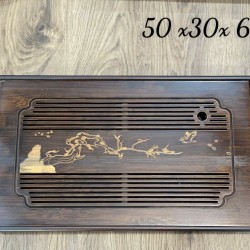 Khay trà đựng ấm trà họa tiết chim KT10A Khay trà đựng ấm trà họa tiết chim KT10A