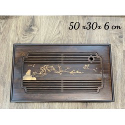 Khay trà đựng ấm trà họa tiết chim KT10A Khay trà đựng ấm trà họa tiết chim KT10A