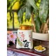 Bình đựng trà (hộp đựng chè) men trắng vẽ hoa sen LC06
