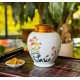 Bình đựng trà (hộp đựng chè) men trắng vẽ hoa sen LC06A Bình đựng trà (hộp đựng chè) men trắng vẽ hoa sen LC06A