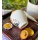 Bình đựng trà (hộp đựng chè) men trắng vẽ hoa sen LC06A Bình đựng trà (hộp đựng chè) men trắng vẽ hoa sen LC06A