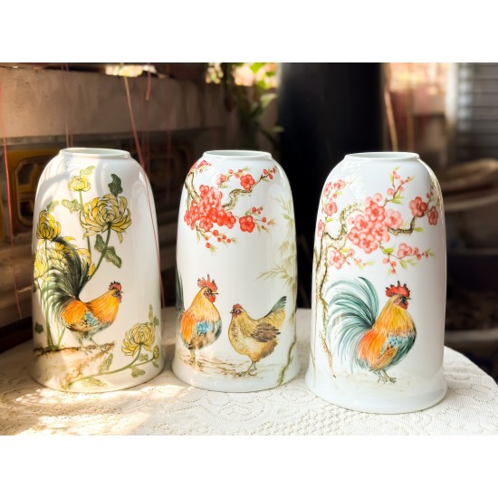 Bình chuông cắm hoa Kim Kê Phúc Quý LH029