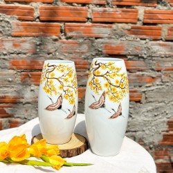 Lọ hoa dáng bom mai hạc LH035