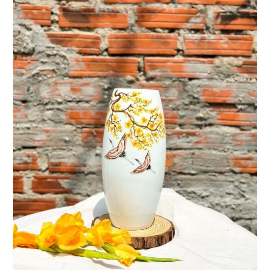Lọ hoa dáng bom mai hạc LH035