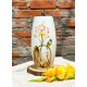 Lọ hoa dáng bom sen đỏ LH035B