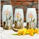 Lọ hoa dáng bom sen đỏ LH035B