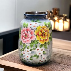 Bình cắm hoa Bát Tràng vẽ tay LH17