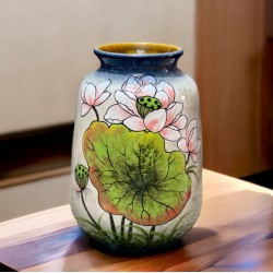 Bình cắm hoa Bát Tràng vẽ tay LH17