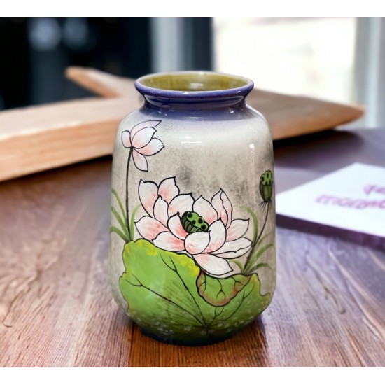 Bình cắm hoa Bát Tràng vẽ tay LH17