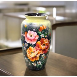 Bình hoa trang trí Bát Tràng vẽ tay hoa LH21