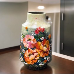 Bình hoa trang trí Bát Tràng vẽ tay hoa LH21A