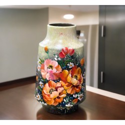 Bình hoa trang trí Bát Tràng vẽ tay hoa LH21A