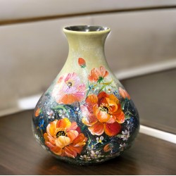 Bình hoa trang trí Bát Tràng vẽ tay hoa LH21C Bình hoa trang trí Bát Tràng vẽ tay hoa LH21C