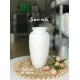 Bình cắm hoa Bát Tràng men trắng sen nổi LH22 Bình cắm hoa Bát Tràng men trắng sen nổi LH22