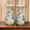 Đôi lọ hoa thờ men rạn miệng lượn Rồng Phượng LHT01C
