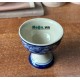 Ly sứ uống rượu men lam vẽ hoa mẫu đơn LS03