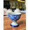 Ly sứ uống rượu men lam vẽ hoa mẫu đơn LS03