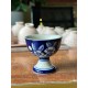 Ly sứ uống rượu men lam vẽ hoa đào LS03B