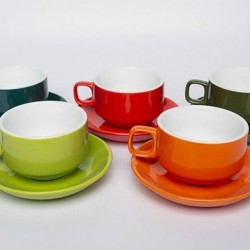 Bộ tách cafe quai vuông các màu LT02A