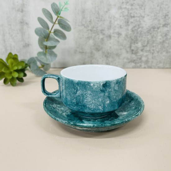 Bộ tách cafe quai vuông các màu vân đá LT03A Bộ tách cafe quai vuông các màu vân đá LT03A