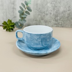 Bộ tách cafe quai vuông các màu vân đá LT03A