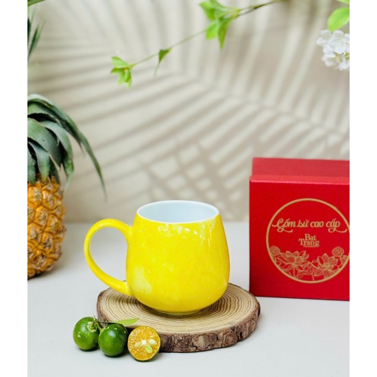 Ly tách cafe trứng các màu vân đá LT03E