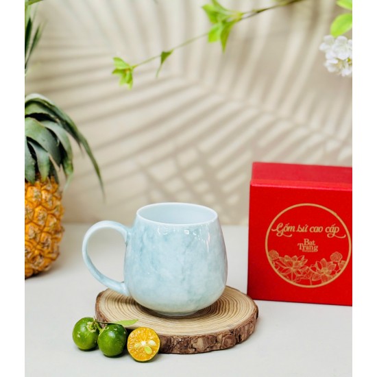 Ly tách cafe trứng các màu vân đá LT03E