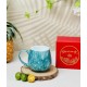 Ly tách cafe trứng các màu vân đá LT03E