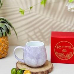 Ly tách cafe trứng các màu vân đá LT03E Ly tách cafe trứng các màu vân đá LT03E
